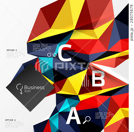 Low poly polygonal triangle abstract background 28075679