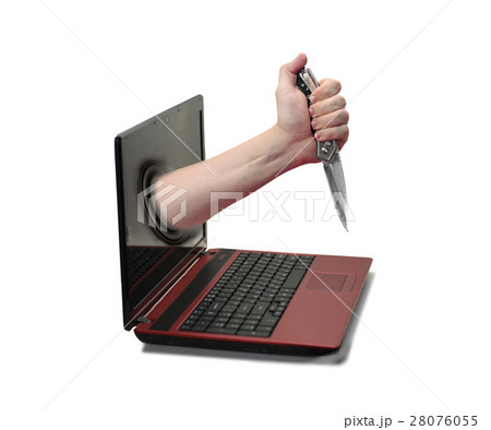 Hand from Laptop. 28076055