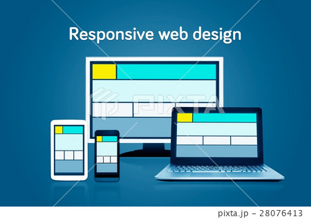 Responsive web design layout on different devices. Responsive web design layout on different devices. 28076413