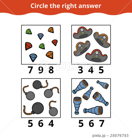 Counting Game for Children about pirate items 28076783