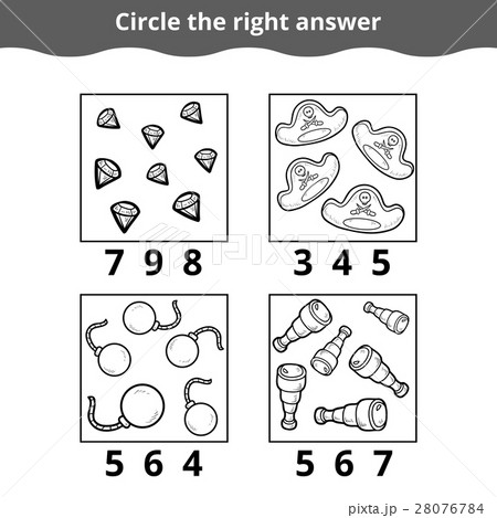Counting Game for Children about pirate items Counting Game for Children about pirate items 28076784
