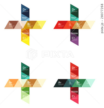Vector set of colorful geometric infographics Vector set of colorful geometric infographics 28077268