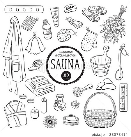 Sauna sketch icons 28078414