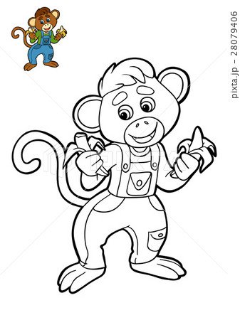 Coloring book, Monkey 28079406