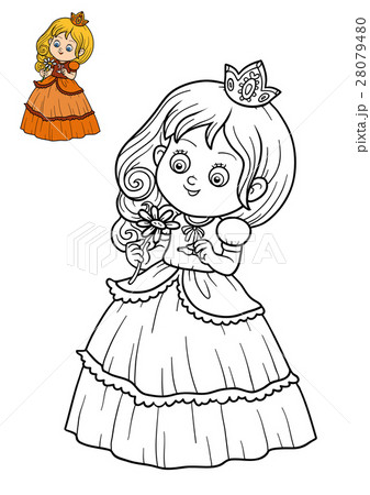 Coloring book, Princess and flower 28079480