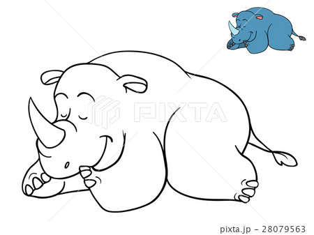 Coloring book, Rhino 28079563