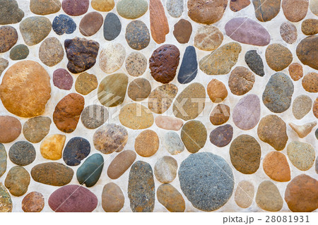 Pebble stone floor tile texture 28081931