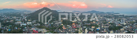 aerial photography sunset in Phuket town 28082053