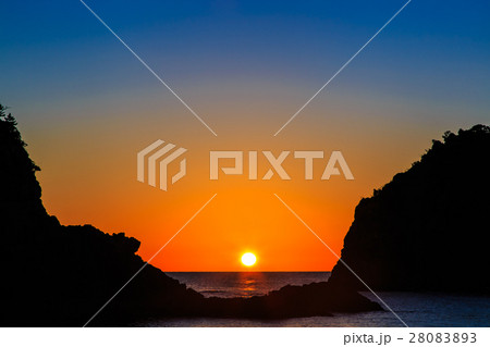 妙見浦の夕日 天草 妙見浦の夕日 天草 28083893