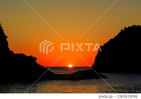 妙見浦の夕日 天草 妙見浦の夕日 天草 28083896