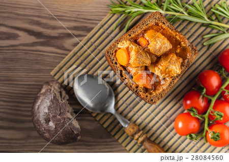 goulash with pieces of meat goulash with pieces of meat 28084560