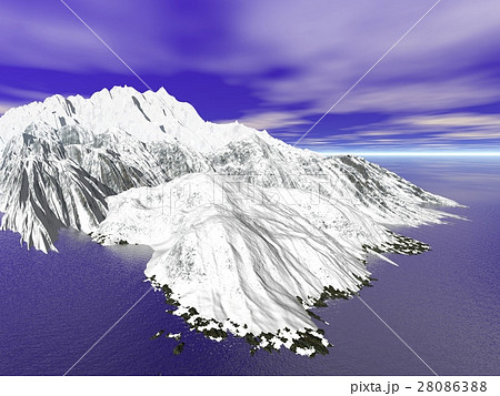 雪に覆われた半島 28086388