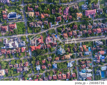 Residential area aerial view 28086736