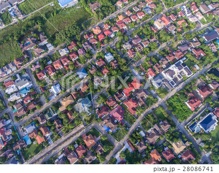 Residential area aerial view 28086741