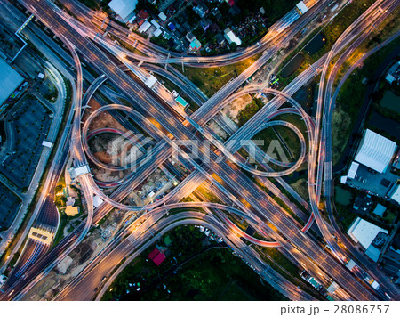Highway junction from aerial view 28086757