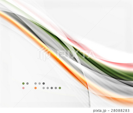 Modern hi-tech glossy glass wave 28088283