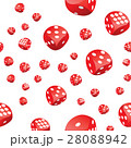 Red playing dices seamless pattern 28088942
