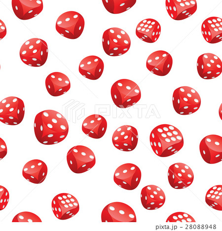 Red playing dices seamless pattern Red playing dices seamless pattern 28088948