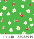 Ladybug and flowers seamless pattern 28088949