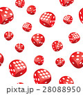 Red playing dices seamless pattern 28088950
