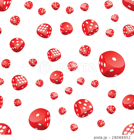 Red playing dices seamless pattern Red playing dices seamless pattern 28088952