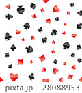 Playing cards suits seamless pattern 28088953