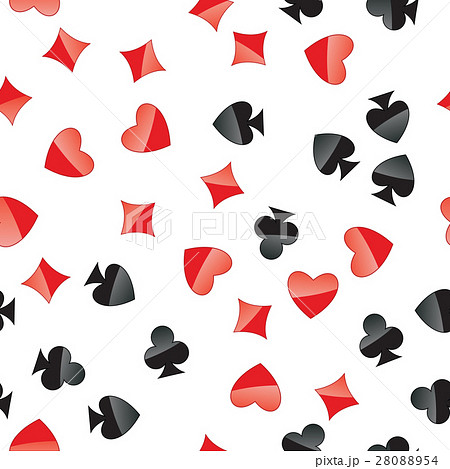 Playing cards suits seamless pattern 28088954