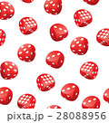 Red playing dices seamless pattern 28088956