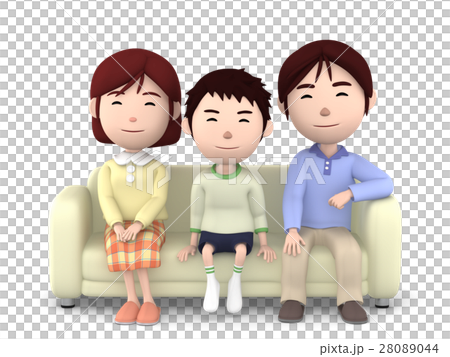 ソファで一家団らん2 28089044