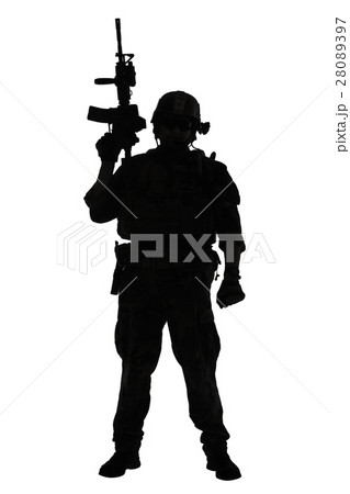 Marine Special Operator silhouette Marine Special Operator silhouette 28089397