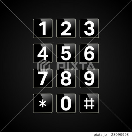 Digital keypad with numbers 28090993