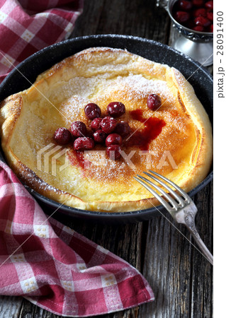 Lush omelette and cherry jam dressing 28091400