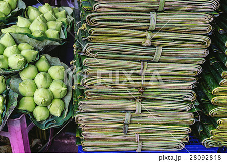 banana leaves and lotus banana leaves and lotus 28092848
