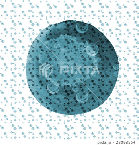 Abstract composition of watercolor circles in blue 28093554