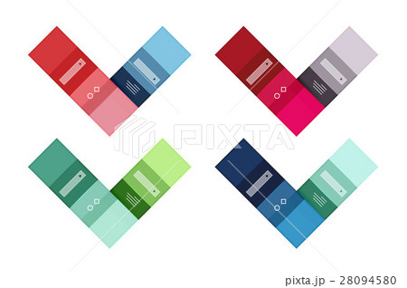Colorful stripes infographic templates set 28094580