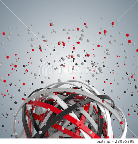 3d sphere of multicolored rings in cloud from 3d sphere of multicolored rings in cloud from 28095399