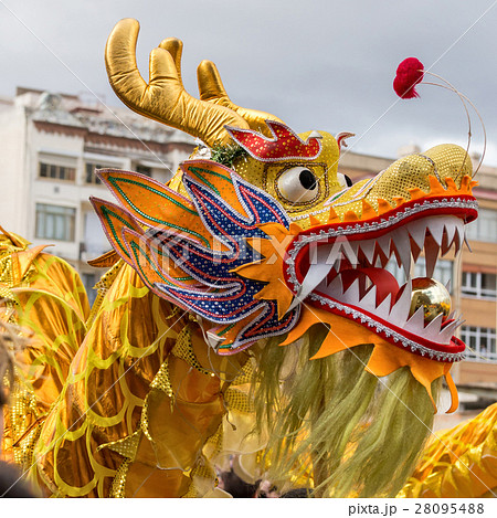 Dragon of the Chinese new year parade Dragon of the Chinese new year parade 28095488