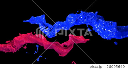 liquid stream on a gray background 28095640
