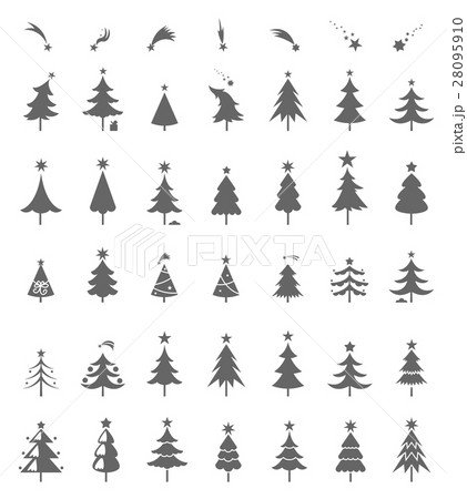 Christmas tree icons. 28095910