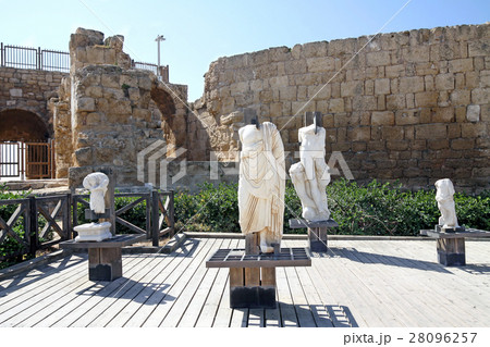 Fragments of marble sculptures  in Caesarea 28096257