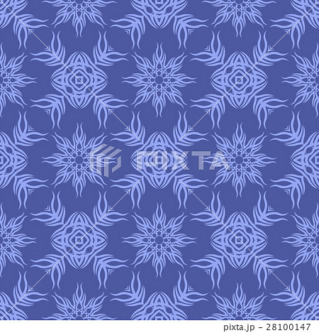 Blue Decorative Retro Seamless Pattern 28100147