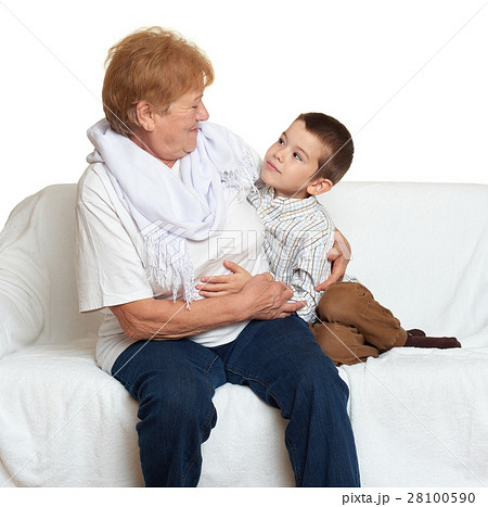 Grandmother and grandchild family portrait 28100590