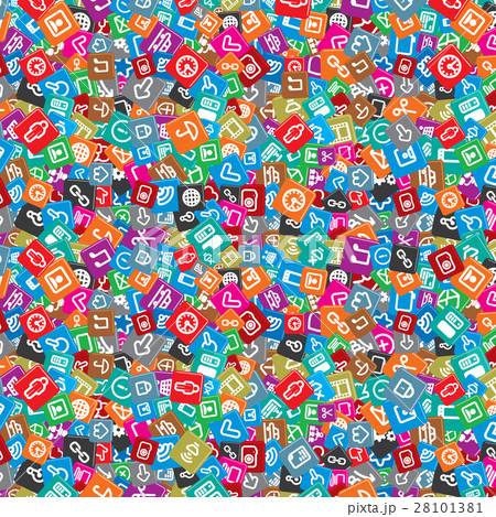 Pattern with Random Computer Icon 28101381