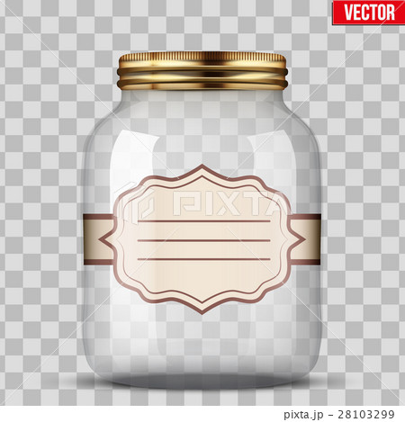 Glass Jar for canning with label Glass Jar for canning with label 28103299