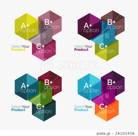 Set of business hexagon layouts with text and 28103456