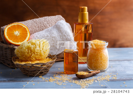 Spa setting and health care items Spa setting and health care items 28104743