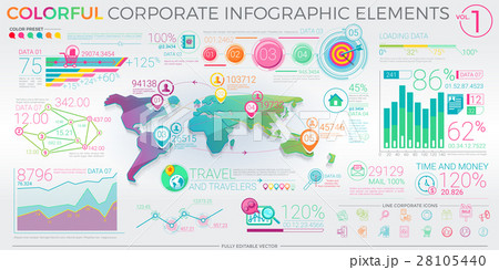Colorful Corporate Infographic Elements Colorful Corporate Infographic Elements 28105440