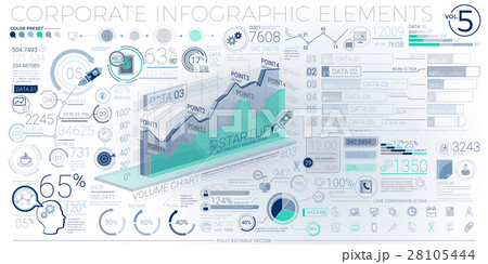Colorful Corporate Infographic Elements 28105444