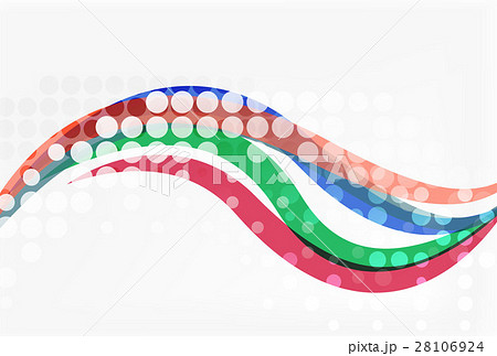 Color overlapping wave stripes, vector abstract 28106924