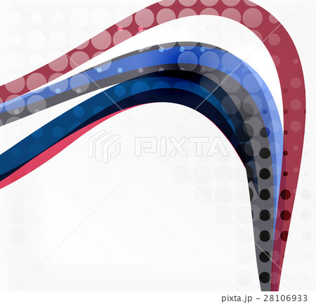 Color overlapping wave stripes, vector abstract 28106933